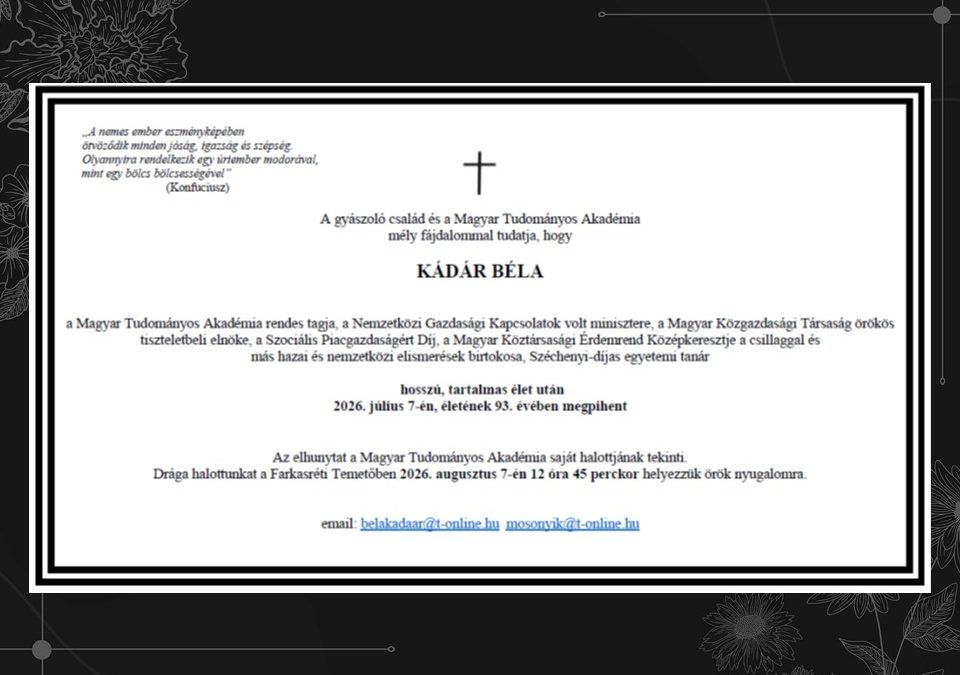 In Memoriam Béla Kádár
